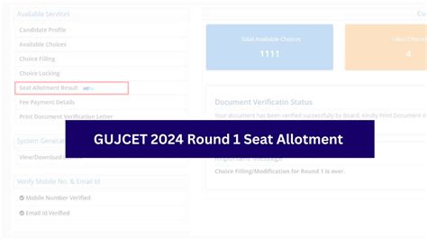 gujcoh|GUJCET 2024 Round 1 Seat Allotment (OUT), Check .